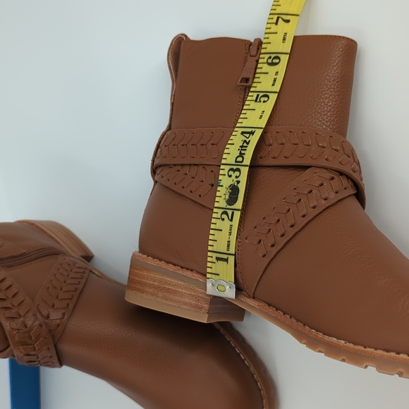 Jack Rogers Moto Booties Eliza Brown Braided Strap Ankle Boots 6.5 🔥👢 NWT - Picture 9 of 9